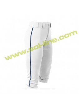 Softball Pipe White Pant With Royal Piping